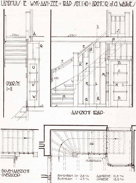 details bouwkundeboek 'constructie van gebouwen' door prof Wattjes (1925)
architect Wattjes