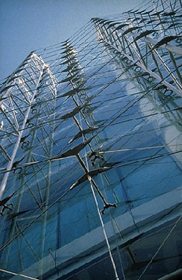 vliesgevel bankgebouw te Londenarchitect: Sheppard Robson, (Ove Arup)